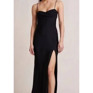 Bec & Bridge Giulia Black Leg Split Formal Cocktail Evening Maxi Dress Size 6